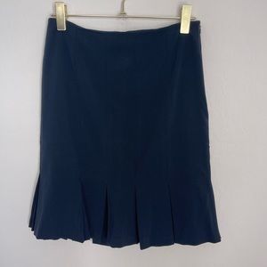 AGB Petite Navy Blue Pleated Skirt Size 4P